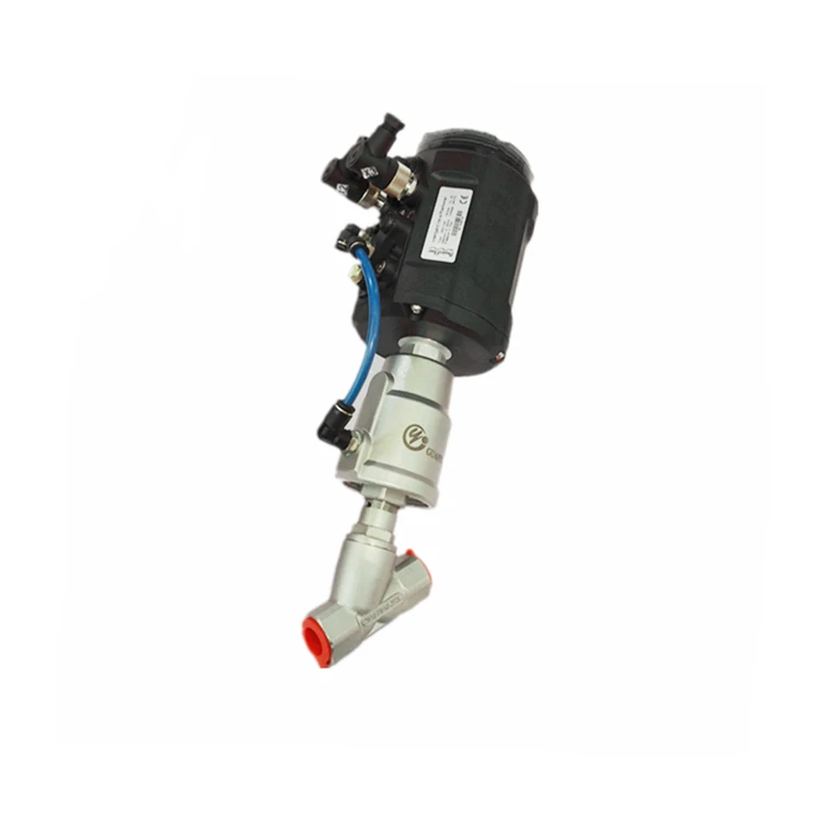 

china smart positioner control pneumatic angle seat valve