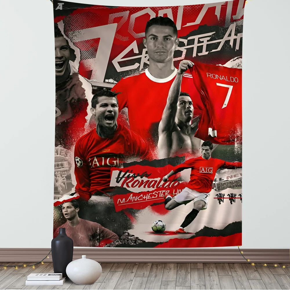 C-Криштиану R-Роналду CR7 аниме гобелен гиппи цветы настенные ковры декор для