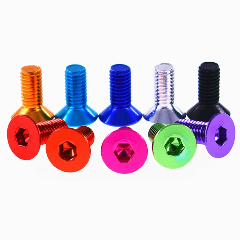 

2pcs M3 M4 M5 M6*L=8-40mm Aluminum Alloy Countersunk Hex Socket Cap Screw Allen Bolts Flat Head Machine Screws