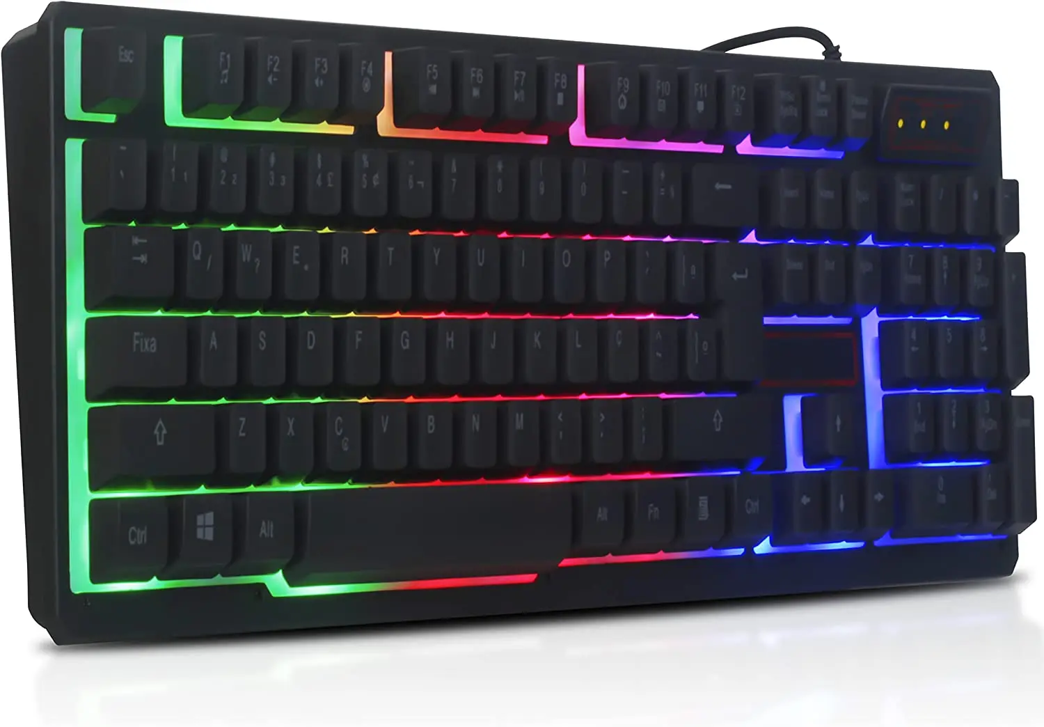

"LED RGB & Laser Usb Ótico Gaming Semi-Mecânico Kit para PC Notebook Xbox Series X, S, PS4, PS5 - Multimídia Abnt2 e Celular