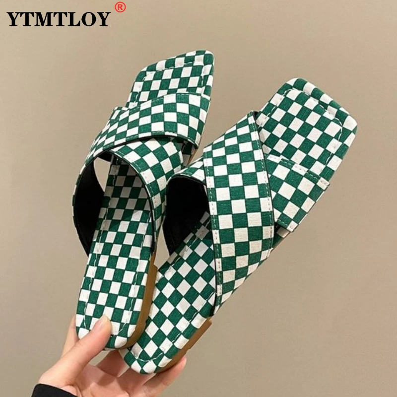 

Шлепанцы женские сетчатые, пляжные сандалии на плоской подошве, открытый носок, Повседневная Уличная обувь, сланцы, летние Тапочки