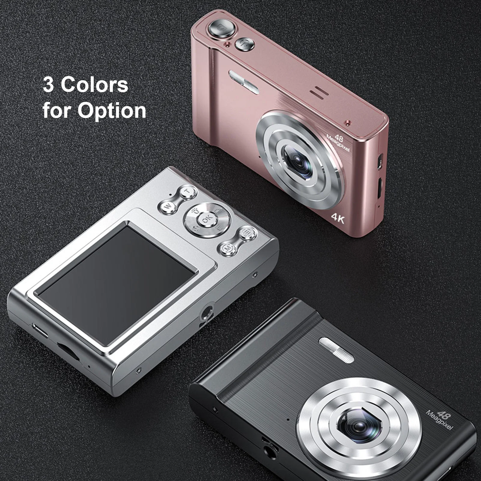 

New 4K Digital Camera Video Camcorder 48MP 2.4Inch IPS Screen AF Face Detect Flash&Battery 32GB Memory Card Christmas Gift