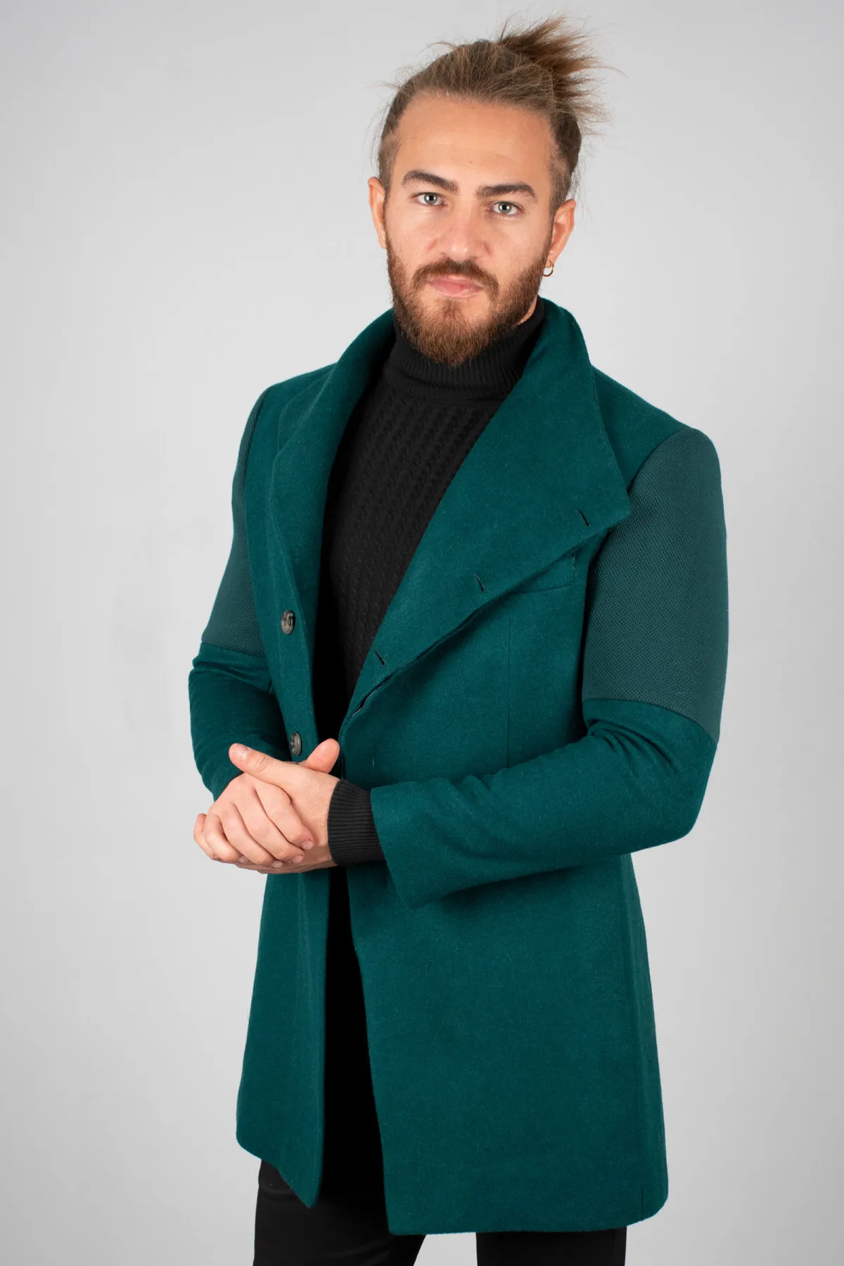 DeepSEA double breasted collar Slim Fit cachet coat 2002147