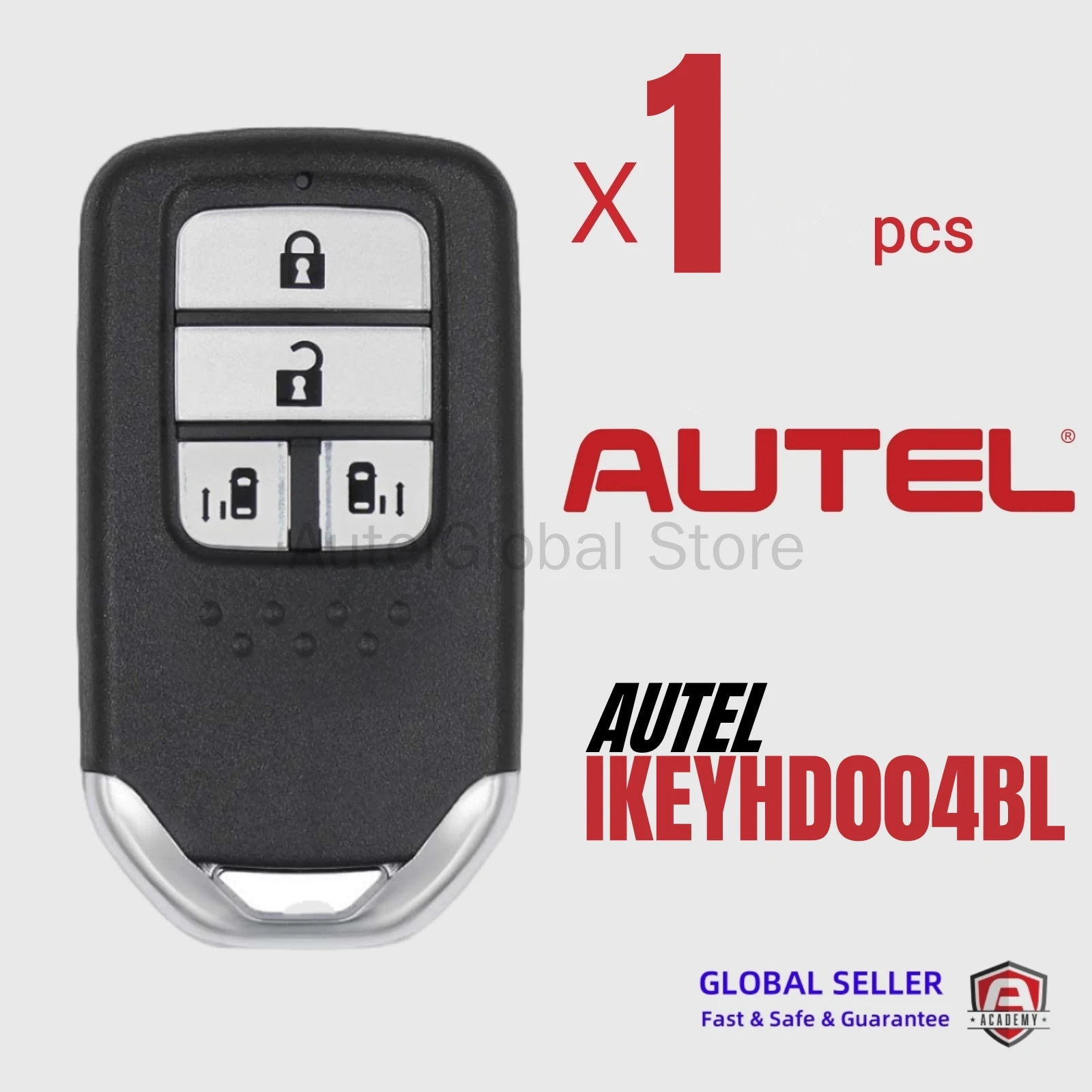

1 шт. Autel IKEYHD004BL HD004BLуниверсальный умный дистанционный ключ 4 кнопки для Honda для Autel смарт-ключ для KM100 IM508 IM608 KM100E