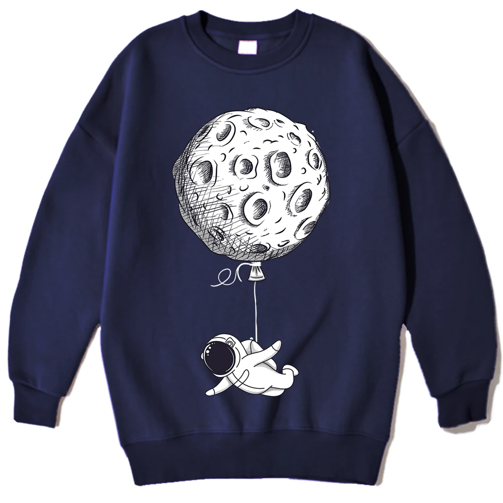 

Flying Astronaut Cartoon Print 2022 Hoodie Mens Anime Streetwear Harajuku Crewneck Hoodie Casual Fashion Sweatshirt Loose Fleece