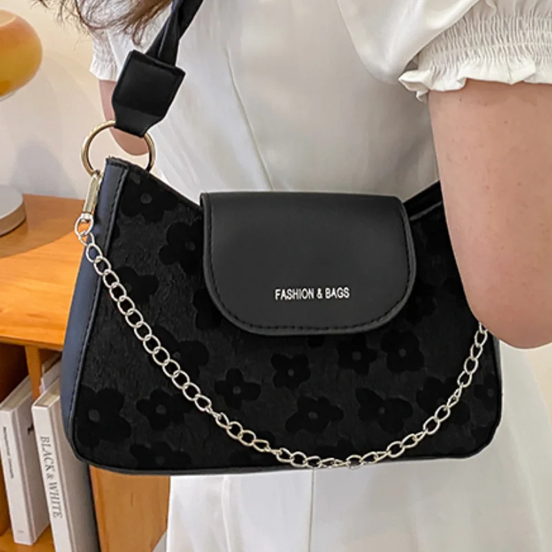 

2022 NEW Chic Fashion Crossbody Bag Luxury Women's Shoulder Bag Designer PU Brand Designer Chain Lace Bags Simple Messenger Bags