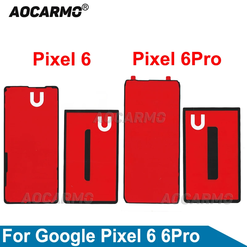Aocarmo For Google Pixel 6 6P Pro LCD Front Sticker Back Cover Frame Adhesive Tape Glue Replacement Parts