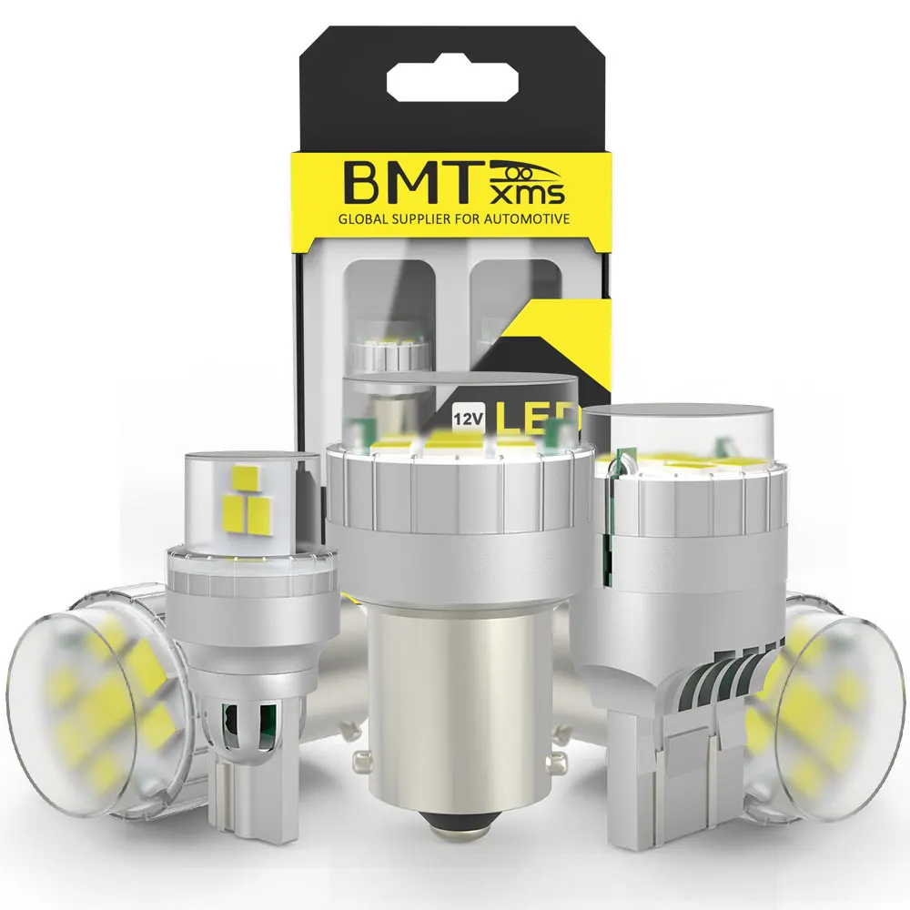 

2Pcs Canbus T20 1156 1157 BA15S 3157 7443 7440 P21W T15 W16W LED Bulb For Car Daytime Running Light Brake Reverse Lamp White 12V