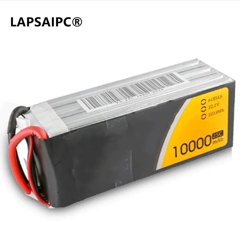 

Lapsaipc for TATTU 6S 10000mAh Battery 22.2V 25C with XT90 Plug for RC Drone