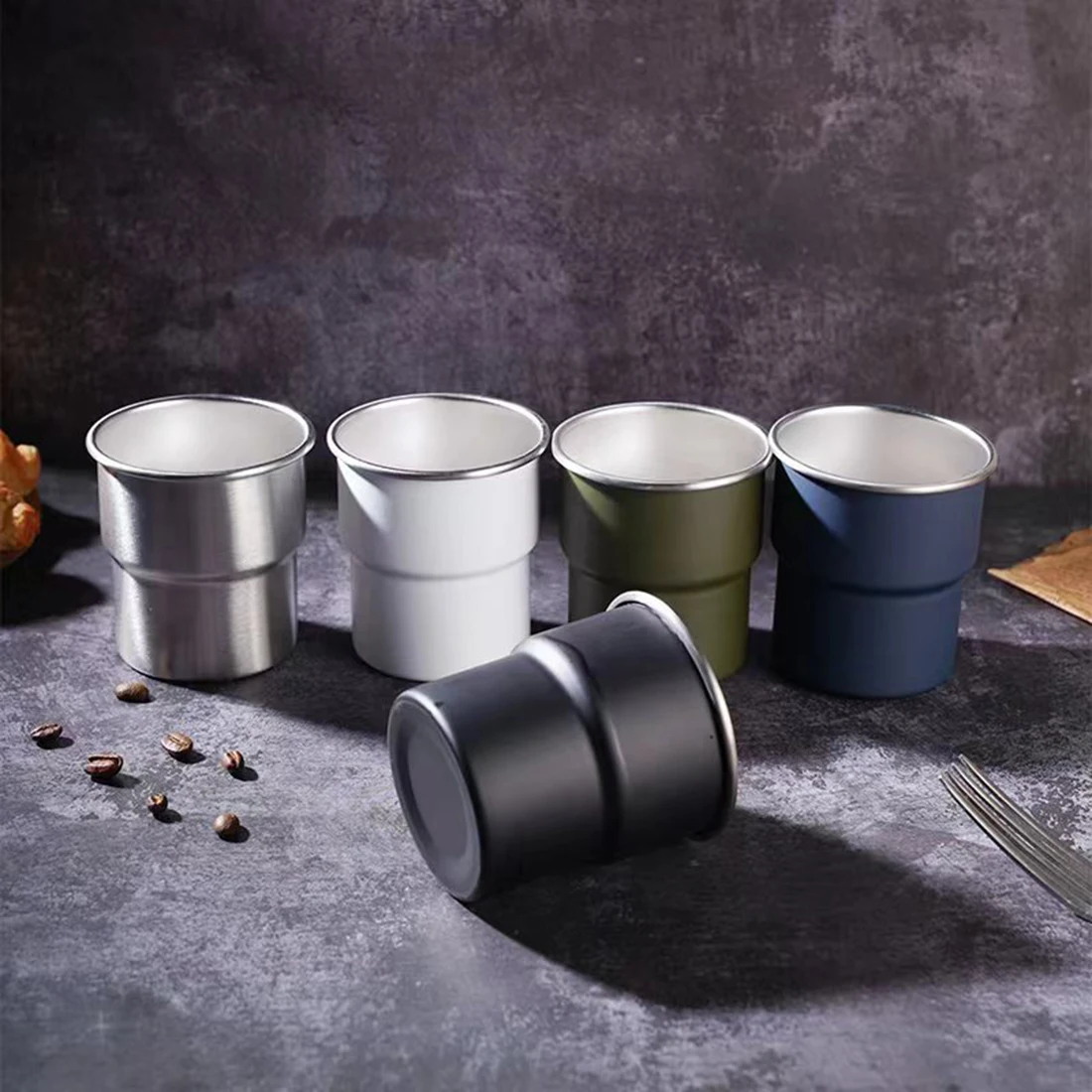 

300ml Stainless Steel Beer Cups Household Office Bar Water Milk Mugs Kitchen Drinkware Drinks Coffee Tumbler Tea