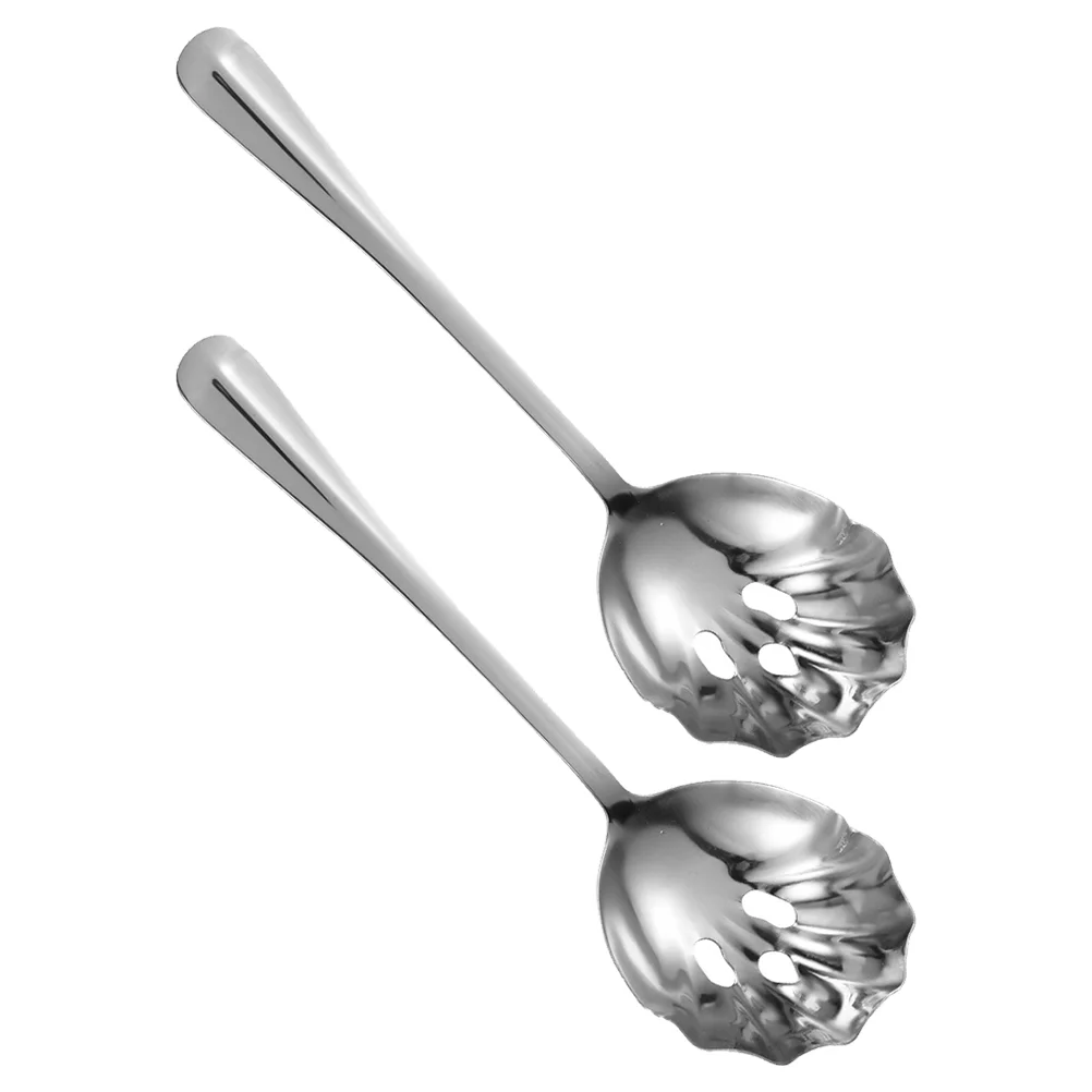 

Spoon Slotted Serving Skimmer Spoons Ladle Strainer Perforated Kitchen Cooking Stainless Colander Tablespoon Teaspoon Scoop