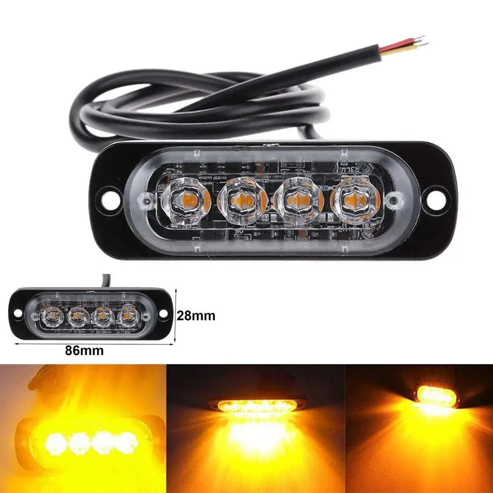 

Car Strobe Warning Light Emergency Lamp Light Bar Automatic Flashing Signal Lamp LED Light Strip for Truck SUV Motorcycle 12 24V