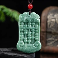 hot selling natural hand carve jade abacusnecklace pendant fashion jewelry accessories men women luck gifts