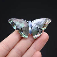 women brooch natural shell the mother of pearl shell butterfly shaped pendant for jewelry making diy necklace clothes accessory