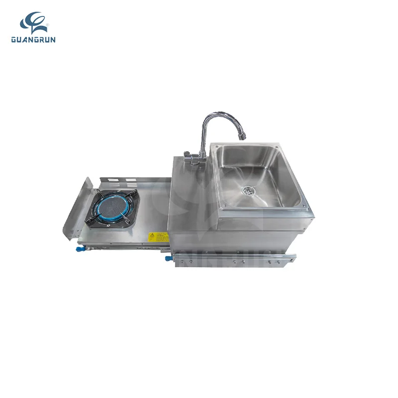 

Газовая плита с раковиной, из нержавеющей стали, 480*430*315 мм