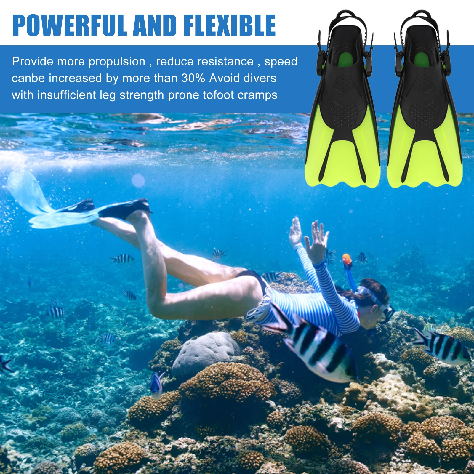 

Плавники для плавания принадлежности для дайвинга регулируемые ремешки и гибкий материал