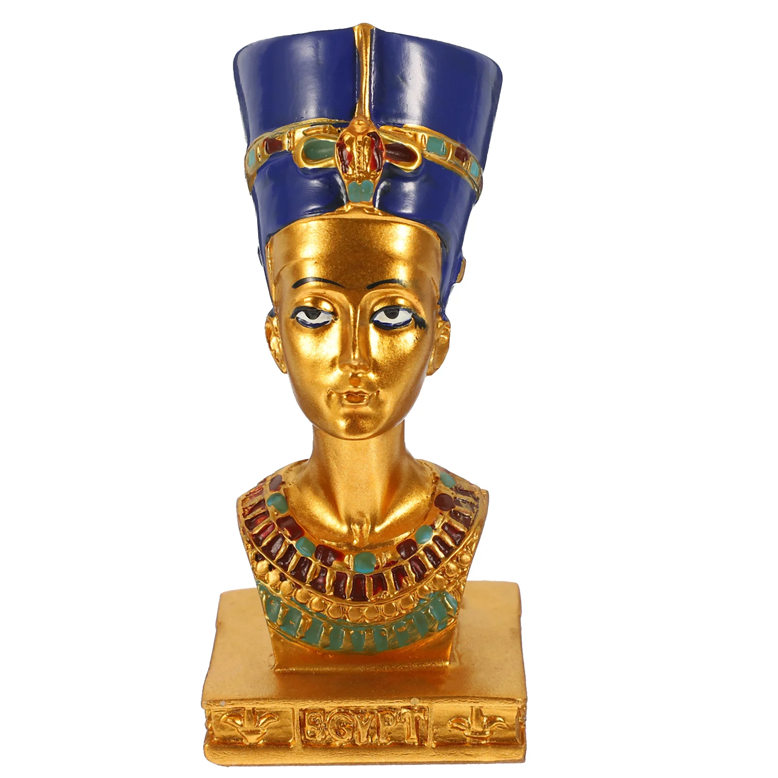 

Egyptian Statue Ancient Nefertiti Egypt Bust Ornament Adornment Figurine Sculpture Pharaoh Home Decor Desktop Figurines Resin