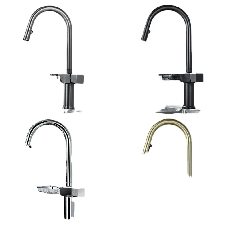 США alle Kupfer schwarz Haushalt ausziehbare Küchenarmatur Einloch Waschbecken heiß und kalt Wasserhahn