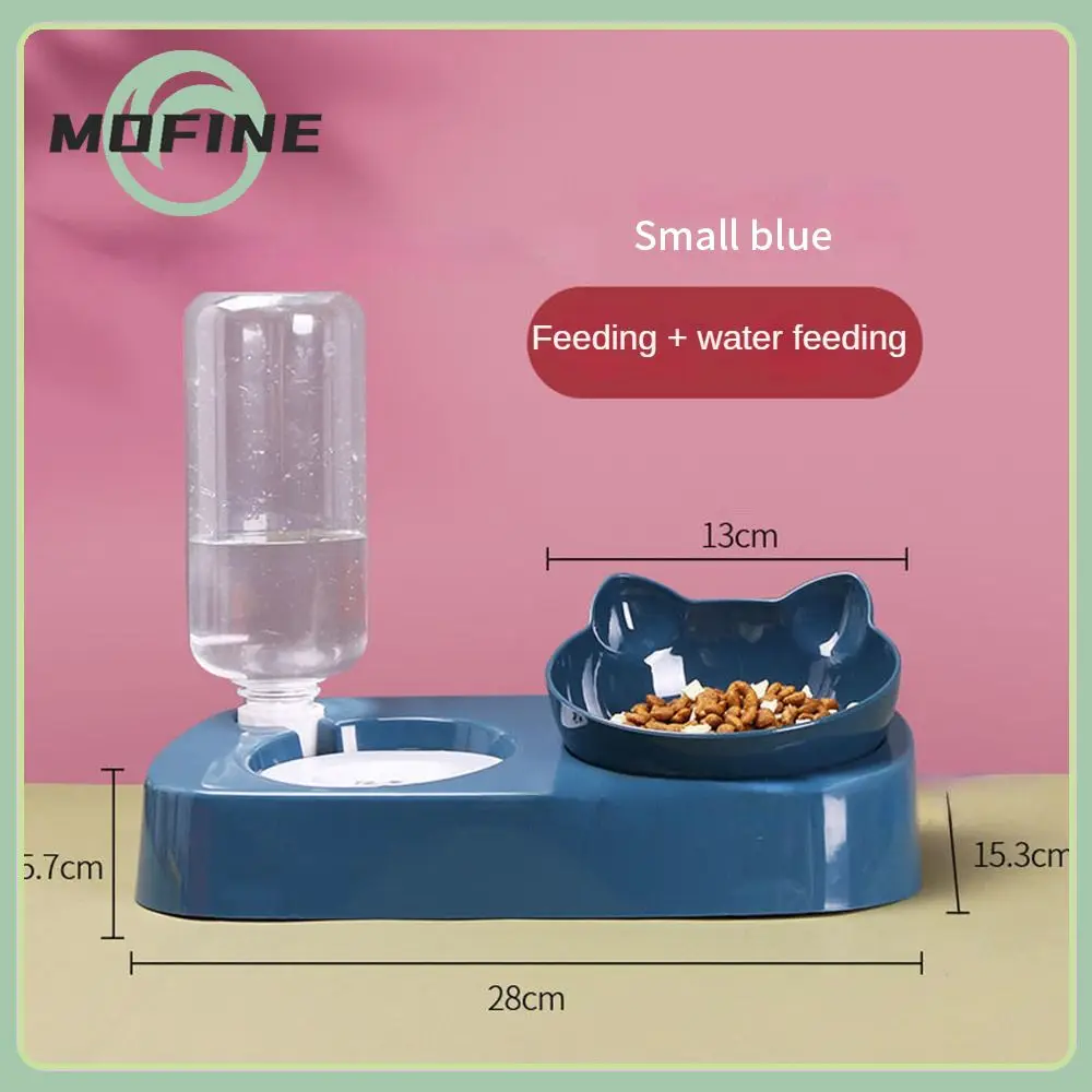 

2 In 1 Automatic Water Feeder Raised Stand With Water Fountain Pet Dog Bowl Creative Dish Bowls Food Water Dispenser Set