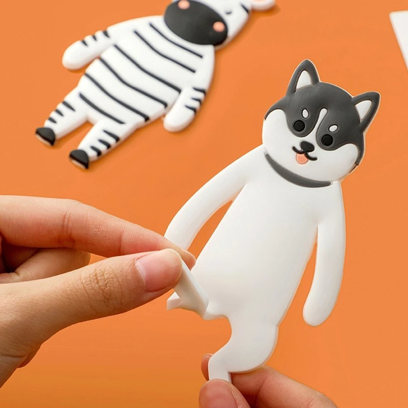 Милый мультяшный животный самоклеящийся крючок собака корова Зебра медведь