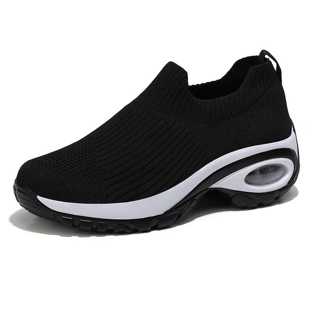 Women Wedge Platform Air Cushion Running Mesh Sneaker Shoes 5