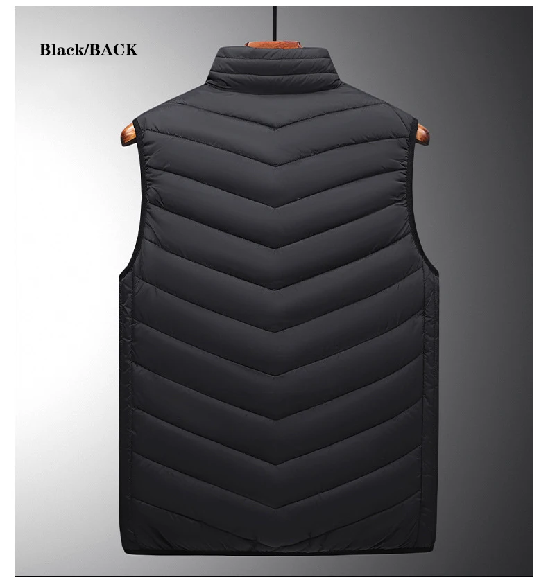 Dual control nine zones intelligent thermostatic electric vest USB heated vest winter men and women's hot vest