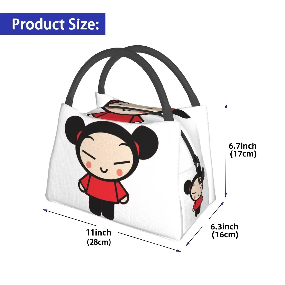 Милая сумка для обеда Pucca изолированная коробка бенто водонепроницаемая