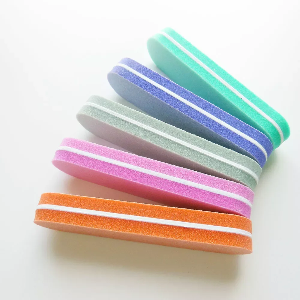 

200 pcs/lot mini nail buffer file nail file sponge boards 100/180 sponge nail file mix colour