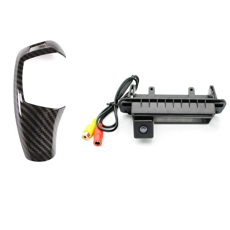 

2 Set Car Accessories: 1 Pcs Car Right Drive Gear Shift Knob Cover & 1 Set Car Rear View Camera Reverse Parking Camera