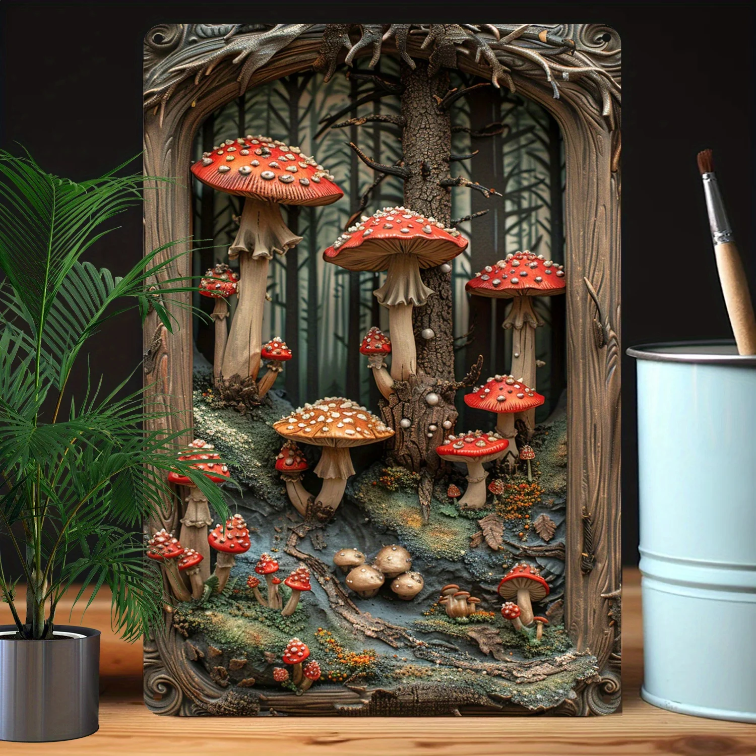 Металлический знак Грибной лес