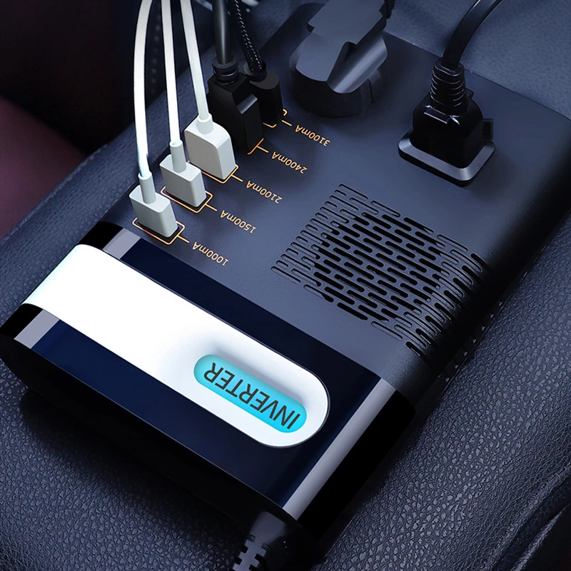 

Автомобильный инвертор 200 Вт, преобразователь постоянного тока 12 В или 24 В в 220 В, розетки 4 Usb, быстрая зарядка, универсальная розетка, адаптер...