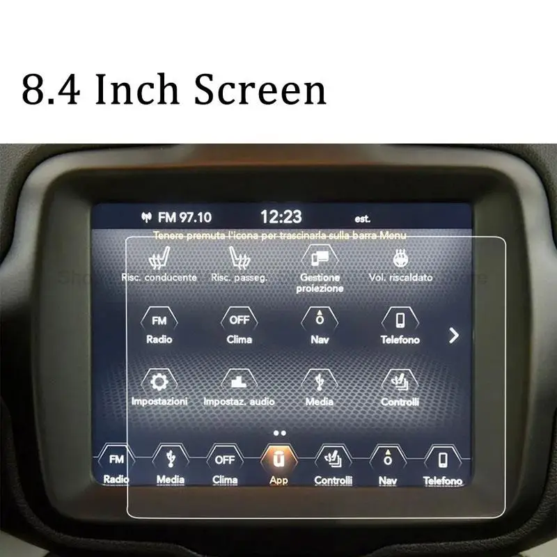 

Защитная пленка для экрана из закаленного стекла для Jeep Renegade, аксессуары для защиты экрана от царапин, 7 или 8,4 дюймов, для салона автомобиля, GPS-навигатора