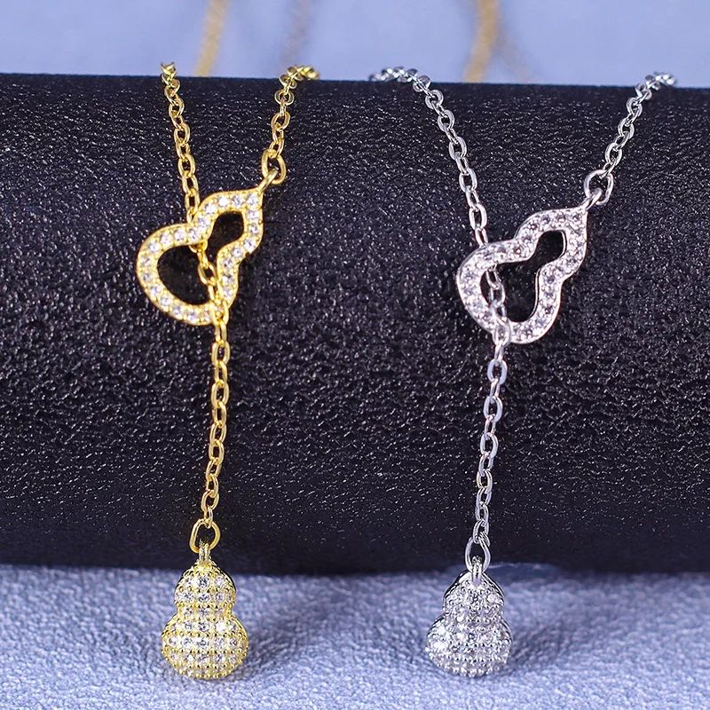 

Korean Exquisite Gourd Necklaces Style Minimalist Hollow Out fashion Trend Luxury Glamour Sweet Necklaces Accessories Jewelry