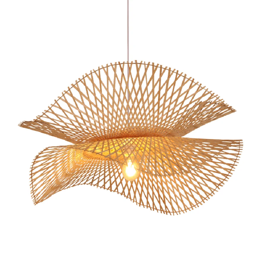 

Бамбуковая люстра, плетеная лампа ручной работы из ротанга для зала, кафе, бара, сада, столовой, спальни