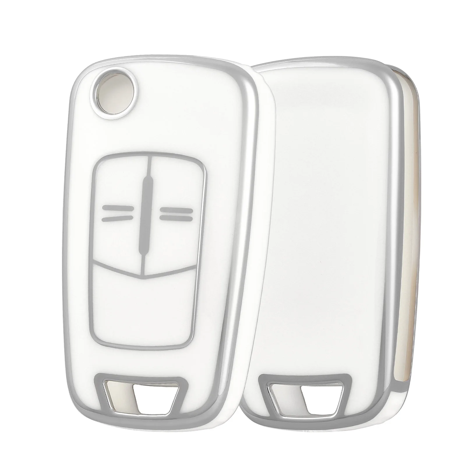 

9 цветов, 2 кнопки для Vauxhall Opel Astra J Corsa D Vectra C Zafira L778 Insignia, аксессуары, серебряный чехол для автомобильного ключа из ТПУ