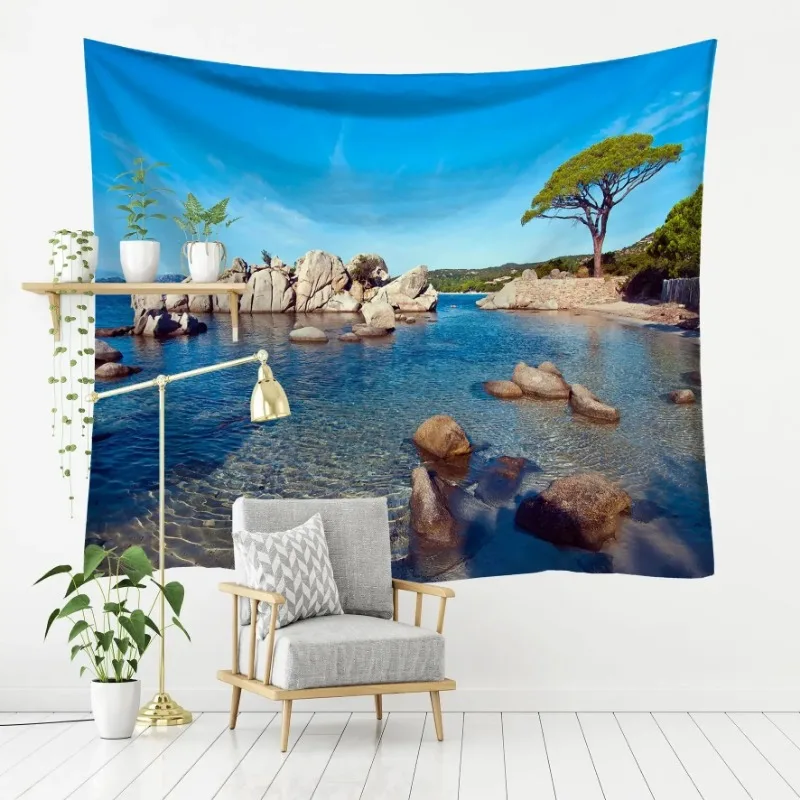 Пляжный пейзаж серии фон ткань Dahai узор гостиная спальня подвесная украшение
