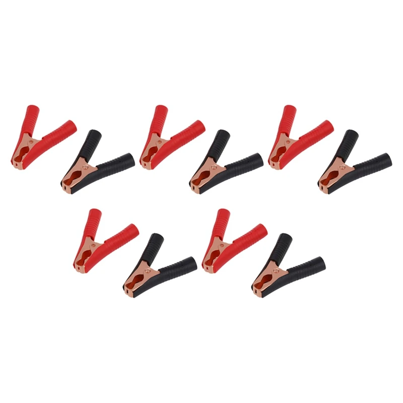 

10X Car Alligator Clips Battery Clamps Crocodile Clip 100A Red+Black