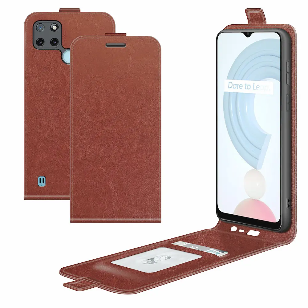 

Realme C21Y C21 Y C25Y C25 C25S GT 2 Luxury Case Leather Flip Vertical Book Cover Realme C21 C11 C12 8 8i 9 PRO PLUS Phone Bags