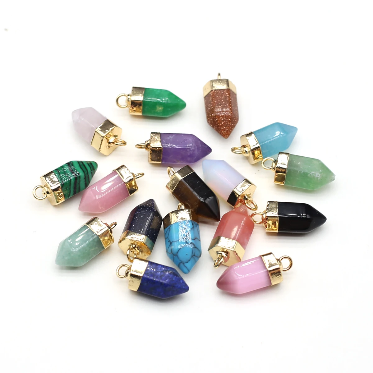 

2pc Natural Stone Lapis lazuli Pendants Cute Hexahedron Opal Crystal for Charms Jewelry Making Diy Women Necklace Earrings Gifts