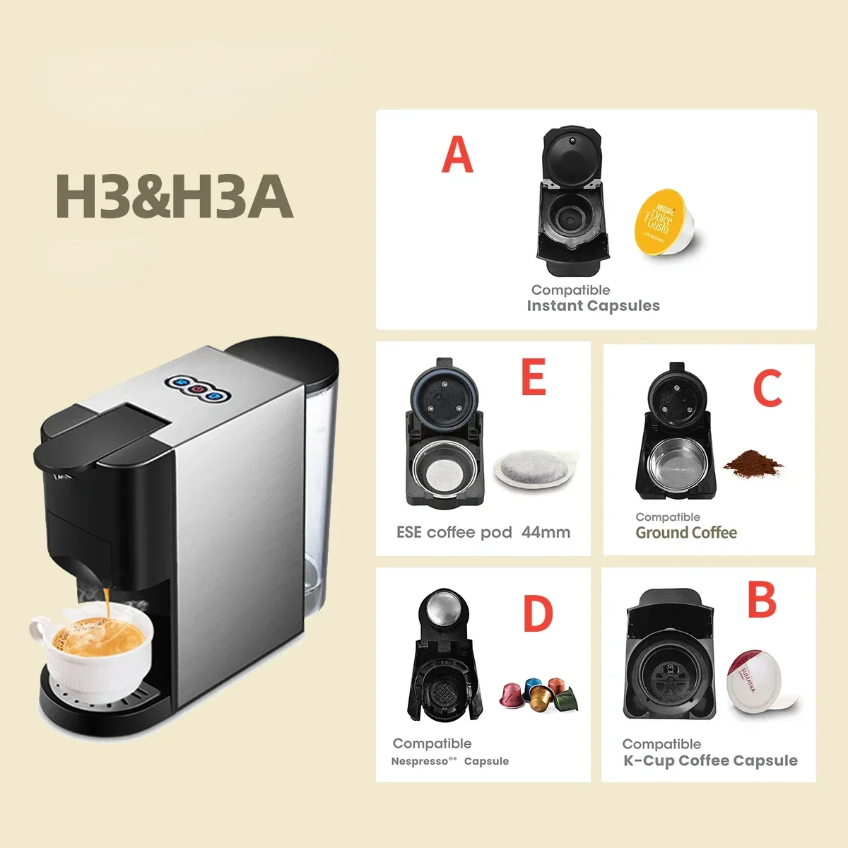 Держатель капсул для кофемашины HIBREW H3 и H3A