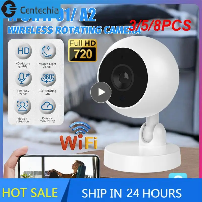

3/5/8PCS Infrared Night Vision Intelligent Camera Two-way Voice Call Wifi Camera Remote Monitoring Night Vision