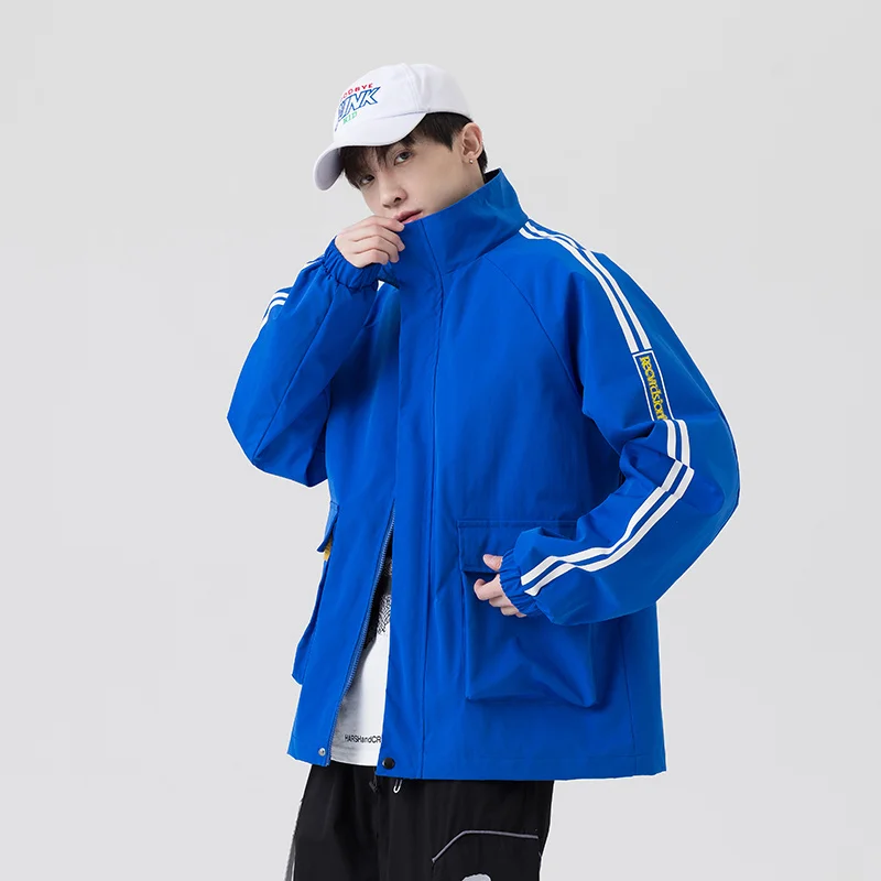 

Fashion Men Hooded Casual Jacket 2022 Spring Thin Section Windproof Warm Jacket High Quality Couple Coat Street Tooling Jacket