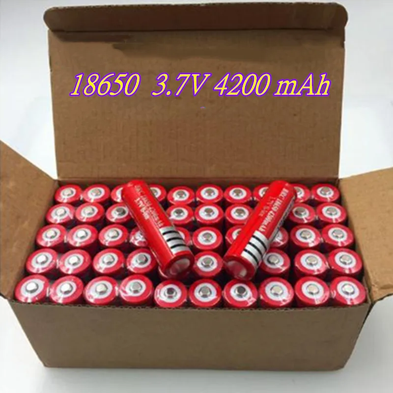 

Free Shipping100% New Original 18650 Rechargable Battery 18650 4200 MAh 3.7 V Battery For LED Lantern Torch