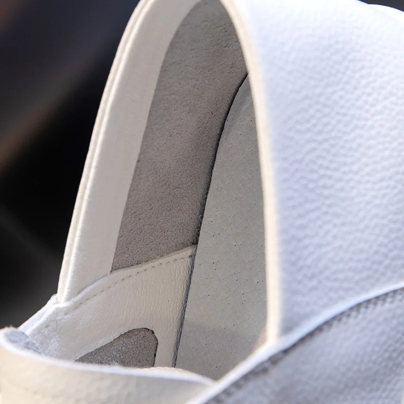 Кроссовки женские из воловьей кожи натуральная кожа Вулканизированная плоская