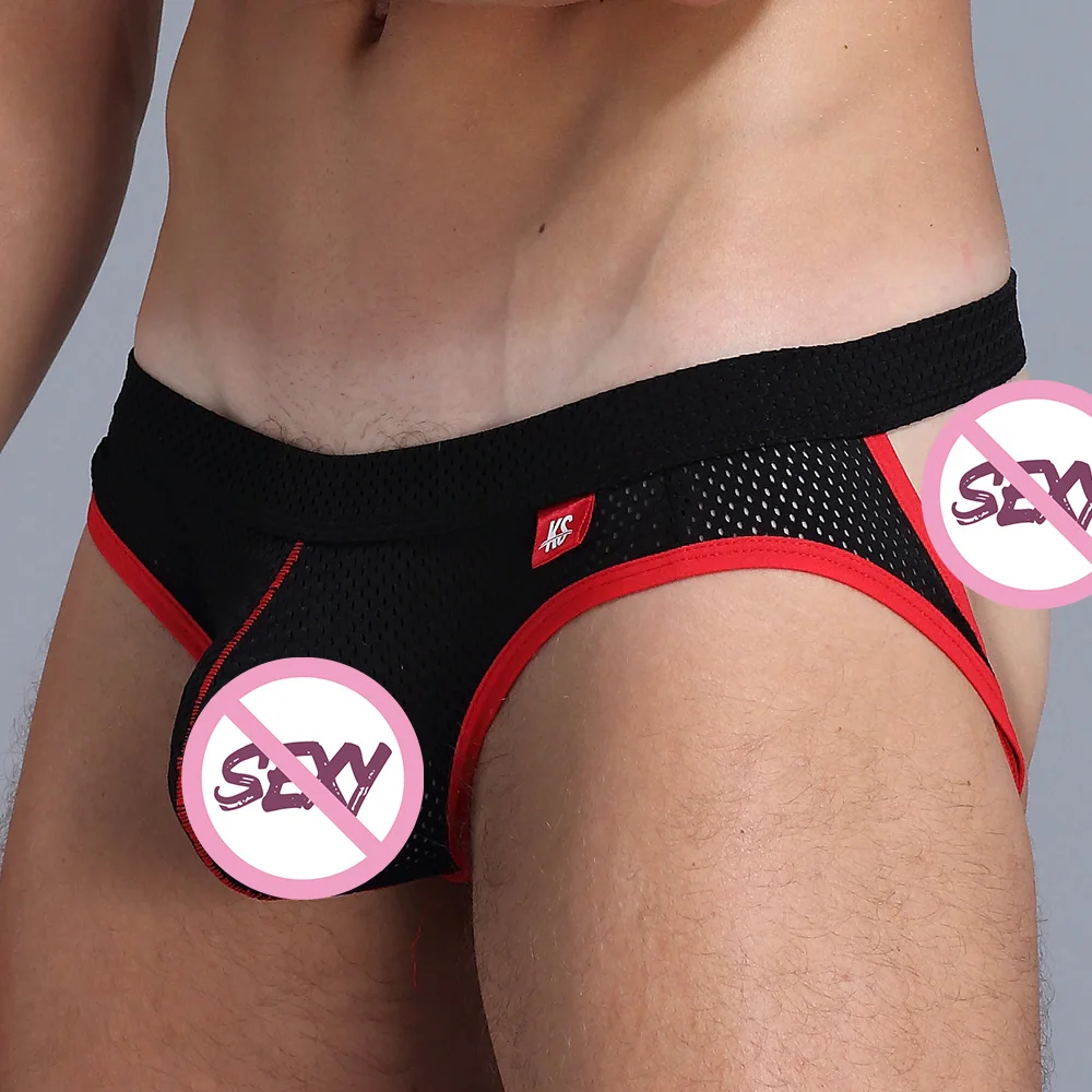 

Hot Sell Men'S Thongs Flash Jockstrap T Strap Underwear Comfortable Tight Thong Jockstrap Backless Breathable Mesh Jock Strap