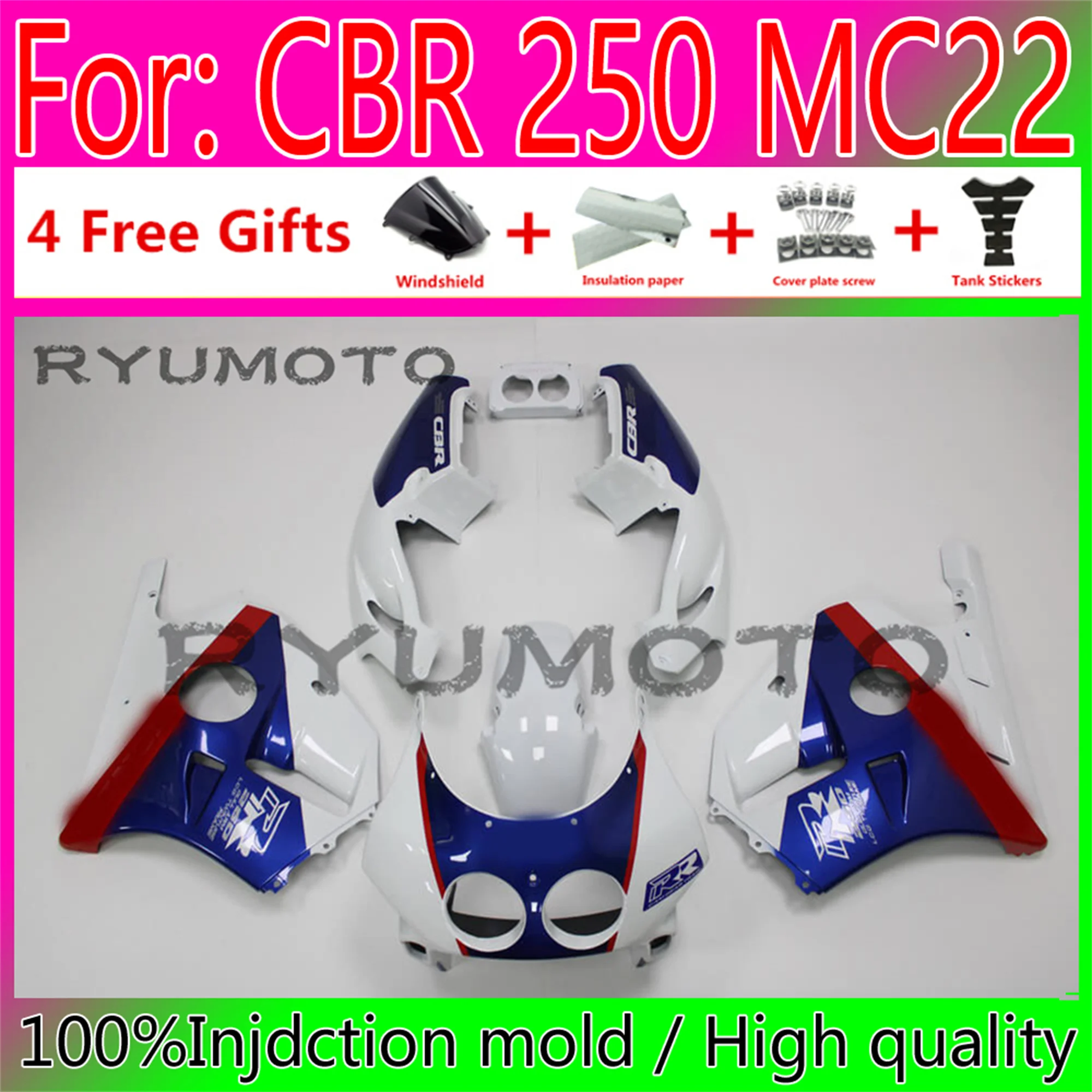 

New Motorcycle Fairings For Honda Cbr250rr 1990 - 1994 MC22 CBR250 RR 1993 Full Bodywork Cbr 250 RR 1994 Fairing
