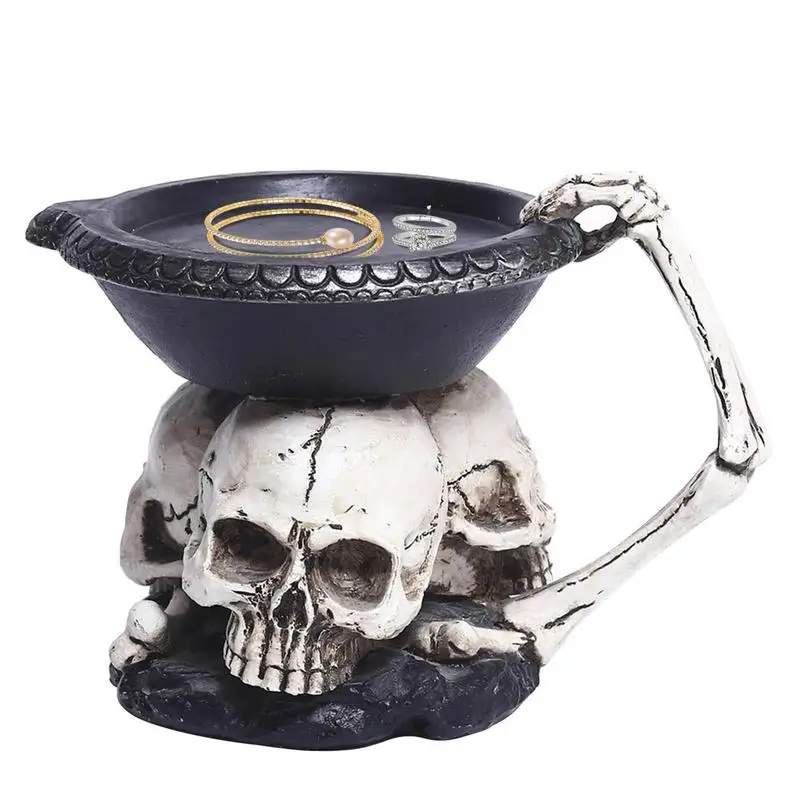 

Skull Candle Holder Halloween Skull Candlestick Holder Reusable Halloween Skull Candlestick Holder Resin Skull Candle Holder For