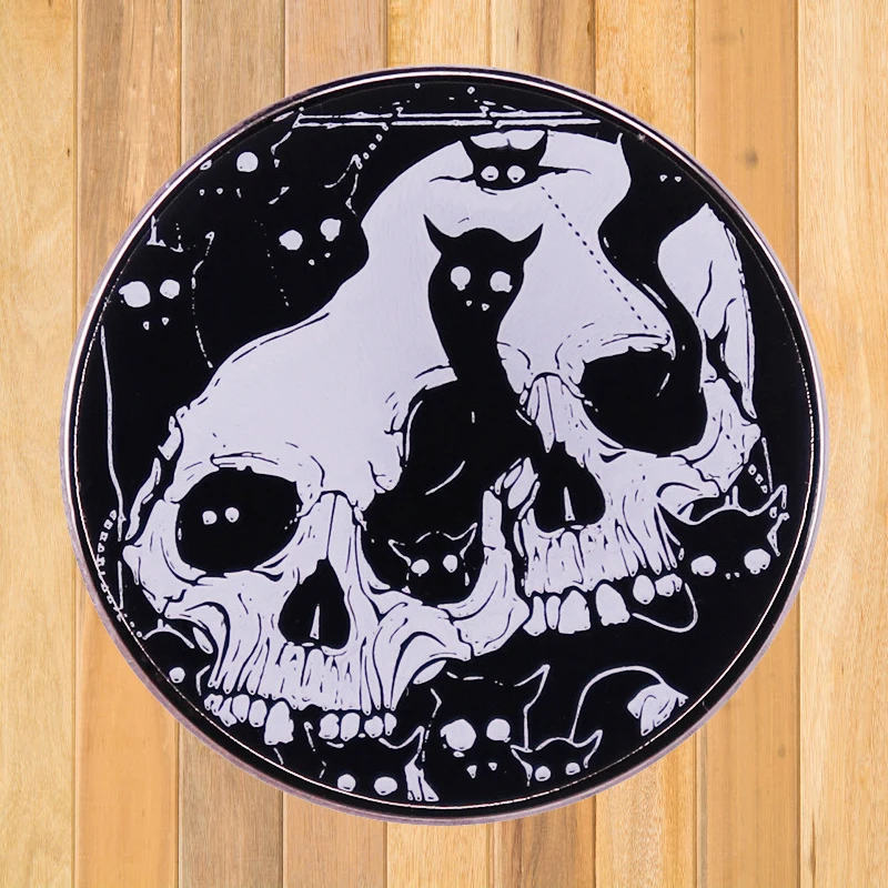 

A1296 Punk Enamel Pins Custom Skeleton Brooches Lapel Badges Black Gothic Jewelry Gift for Kids Friends