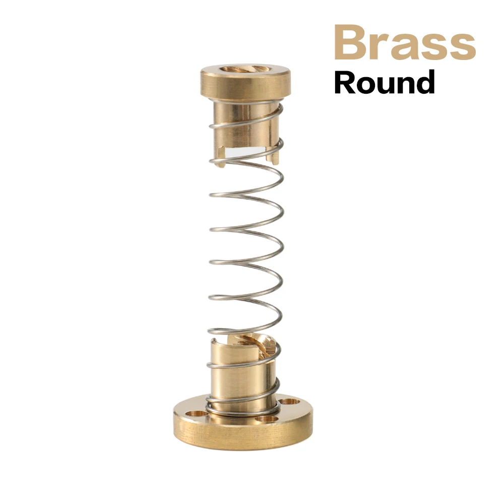 Ходовой винт T8 с гайкой, латунь/POM, 1 мм/2 мм/4 мм/8 мм