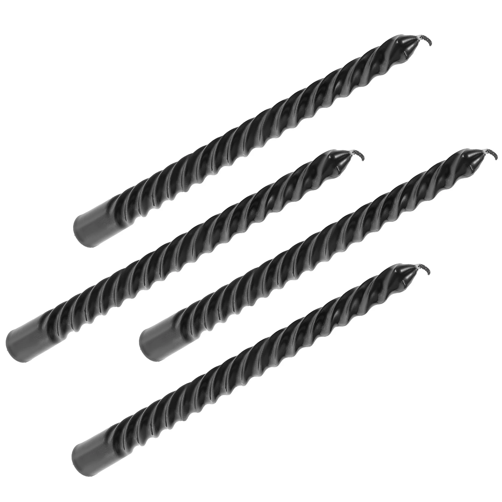 

4pcs Creative Pure Color Long Candles Elegant Screw Candles Long Pole Candles